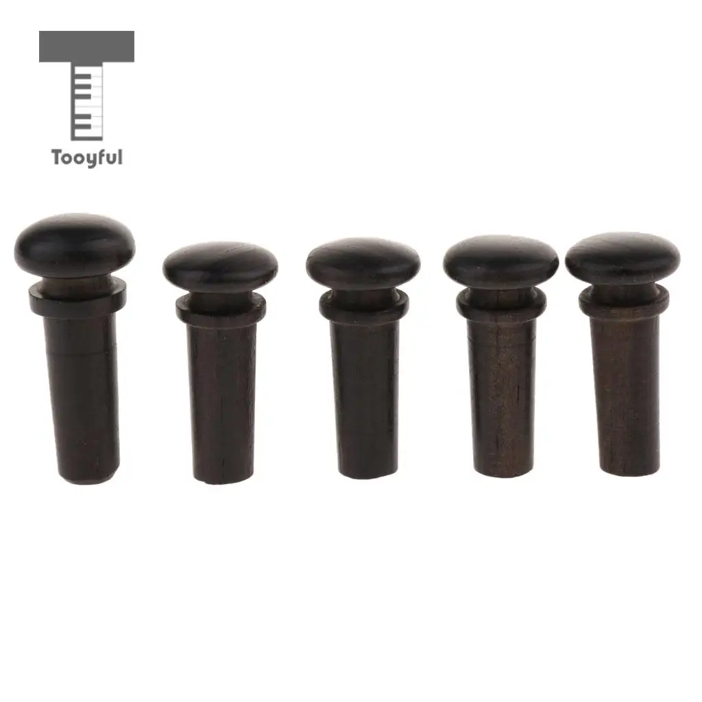 5pcs Blackwood Endpin/10pcs Square Wood Block For Violin Luthier Supply