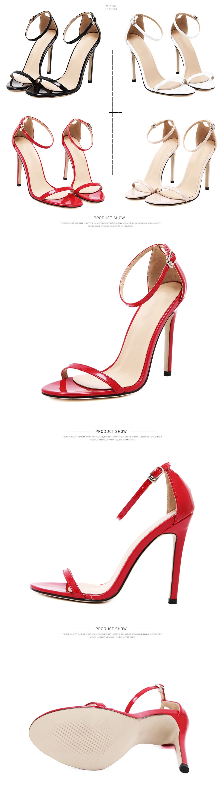Классические пикантные женские красные свадебные туфли; туфли на высоком каблуке-шпильке с открытым носком; женские босоножки; Цвет черный, красный, телесный, белый; женские босоножки; YMA269