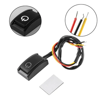 

DC12V/200mA Universal Car Push Button Latching Turn ON/OFF Light Adhesive Switch Symbol Paste LED Light RV Truck