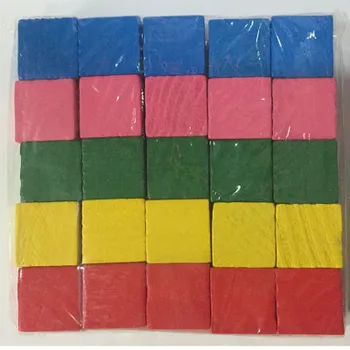 

20pcs colorful wooden cubes wood dices 2*2cm for family and kids board game