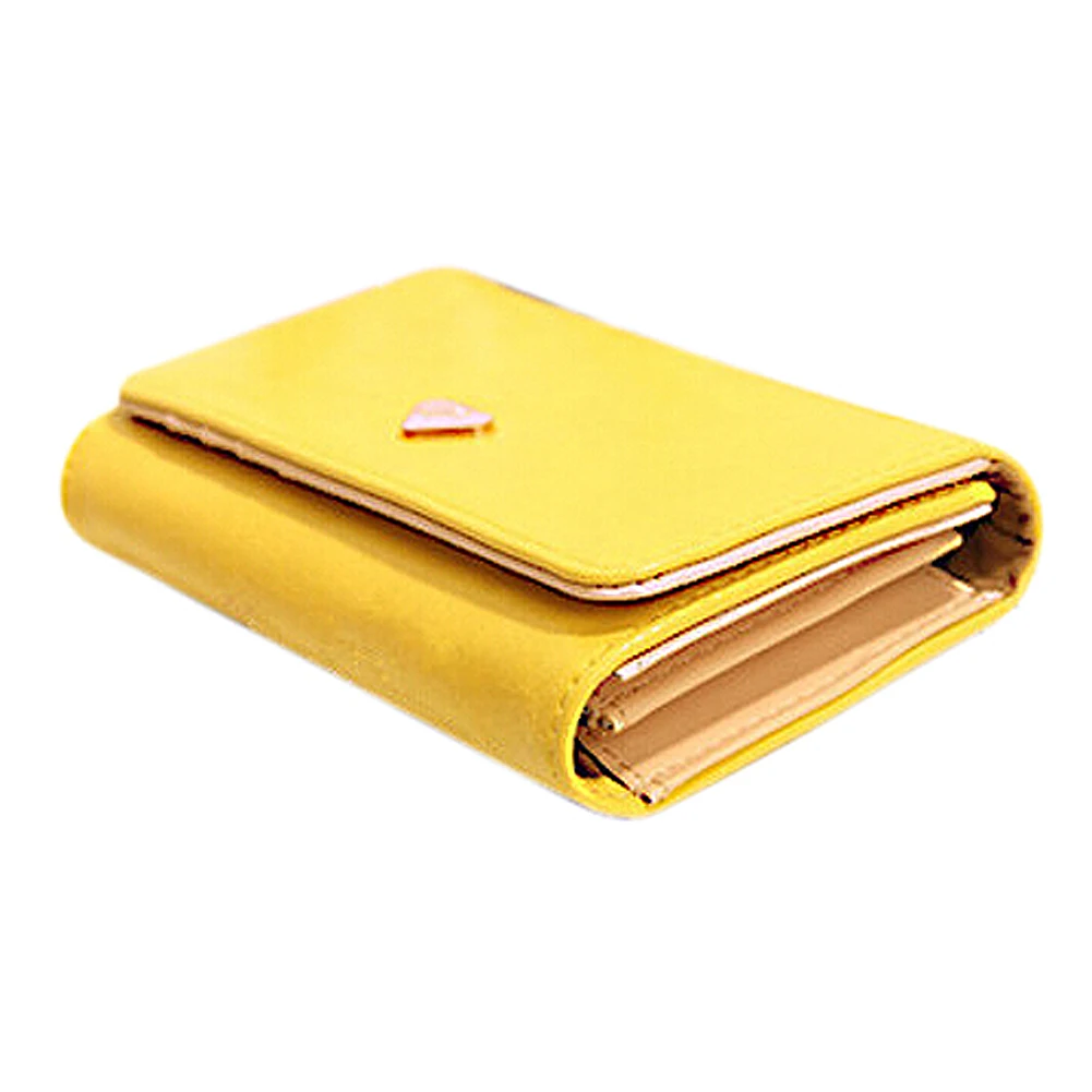 

BEAU Leather Women Wallet Travel Credit Card Package ID Storage Bag-yellow