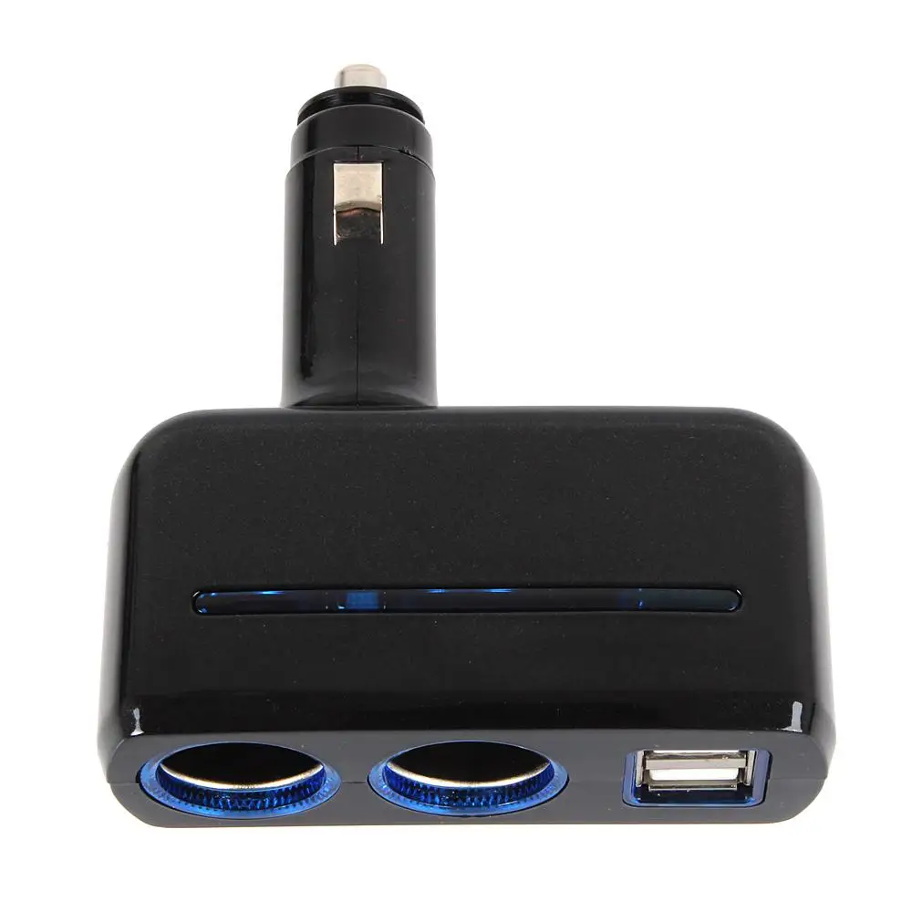 1 шт. 12-24 В Автомобильное зарядное устройство одна точка две пары USB Автомобильное зарядное устройство 3.1A 2 гнезда адаптер с двойным usb-разъемом