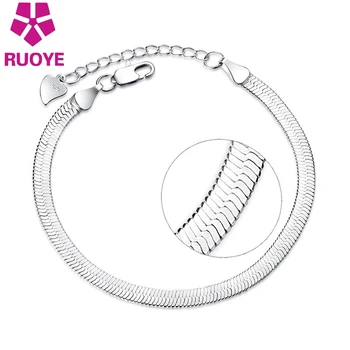 

New Fashion 925 sterling silver Women Snake Bracelet Jewelry Adjustable Charm Bracelets Girl Silver Jewelry