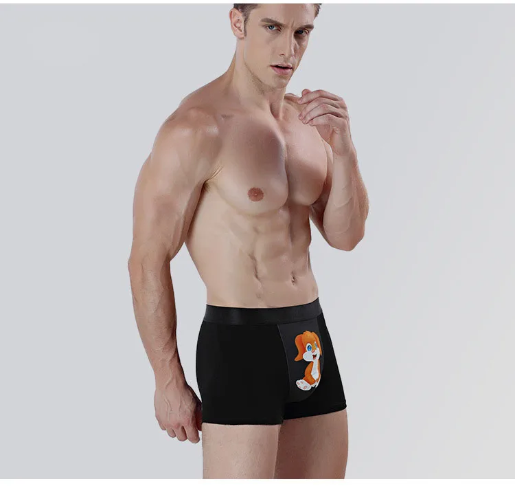 

Brand New Mens Puppy Dog Animal boxeador Cueca Cotton boxer underwear Men's Male sexy boxer breathable underpants