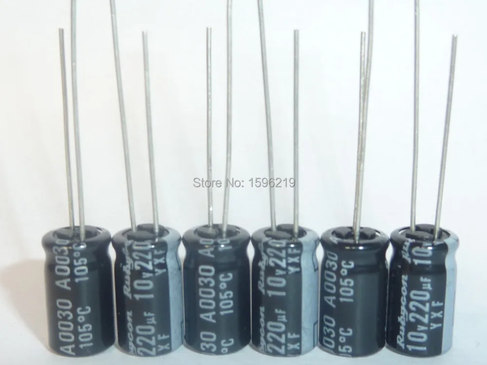 10pcs 220uF 10V Rubycon YXF 6.3x11mm 10V220uF Low Impedance Long Life Capacitor