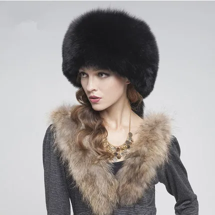 

Female luxury winter fur hat hair female fox fur qiu dong the day fox fur gradient hat sell like hot cakes product free shipping