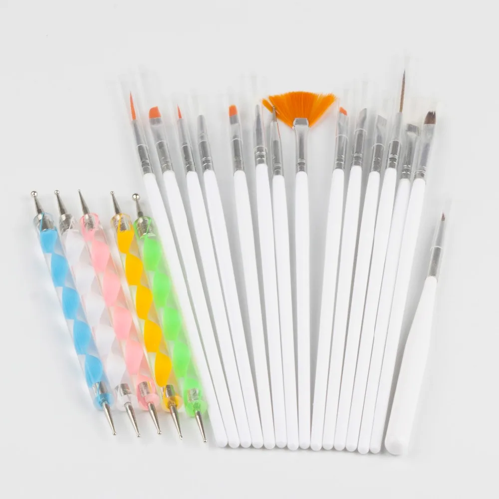 Ferramentas do Unha Escova da Arte do Unha Ferramenta da Arte para Unhas Prego Pces Conjunto Pintura Pontilhando Desenho Caneta Gel Polonês Escovas Ferramenta Sainting Brush20 - 6 do prego gel polonês escovas ferramenta sainting