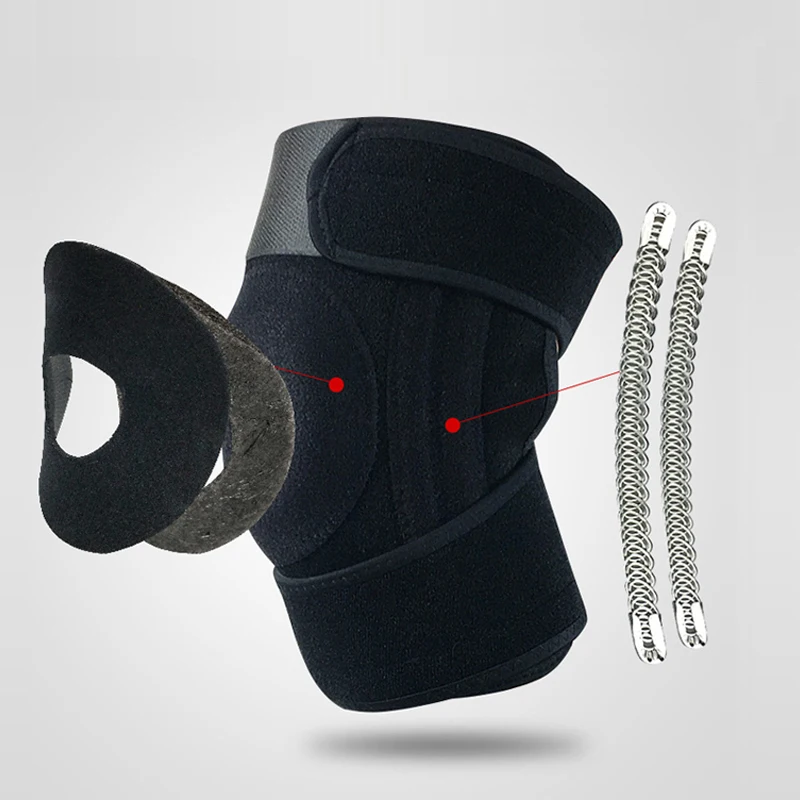 

New 1 PCS Adjustable Sports Training Elastic Knee Support Brace Kneepad Adjustable Patella Knee Pads Hole Kneepad Safety