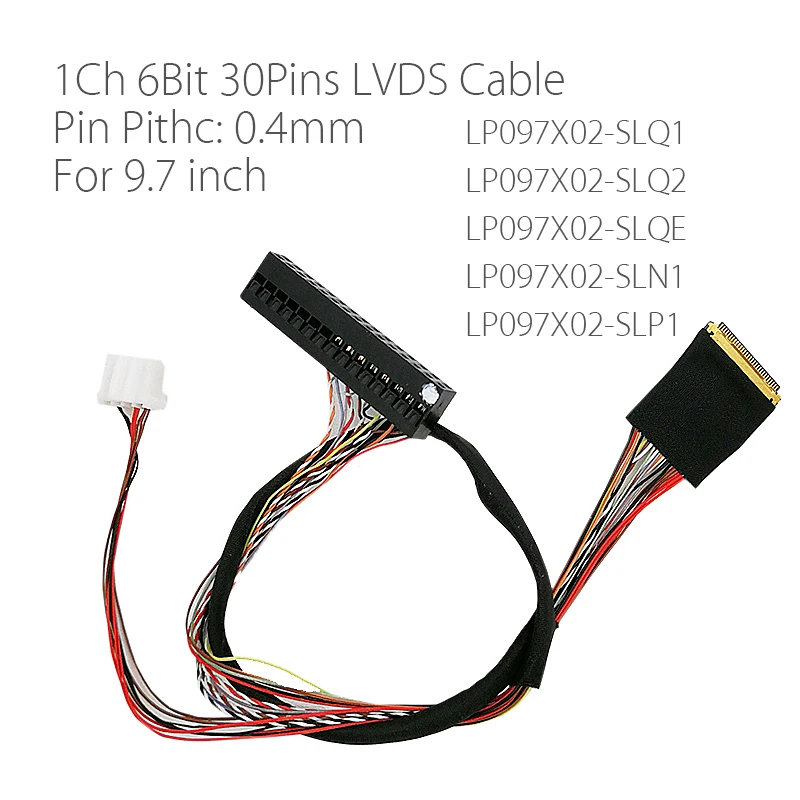 I PEX 20525 030E 02 штырьковый шаг 0 4 мм 1ch 6bit 30P LVDS кабель для Ipad 2 9 7 дюймов LP097X02 SLQ1 SLQ2 SLQE SLN1