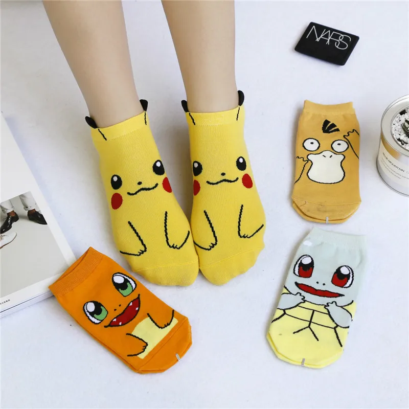

Harajuku Cartoon Character Cute Short Socks Women Fashion Cute Patterend Ankle Socks Hipster Pet elf Ankle Funny Socks Female