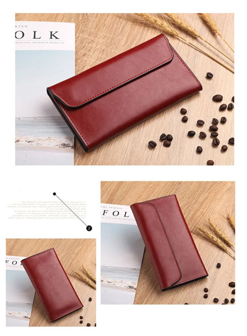Women'S Genuine Leather Wallet Women Long Purse Clutch Money Phone Card Holder Female Wallet Soft Leather Carteira Feminina 2018 main (8)