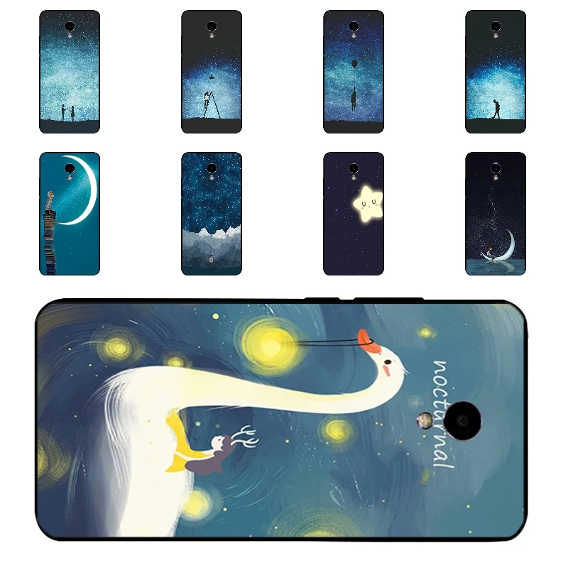 Черный мягкий чехол из ТПУ для Meizu M5 Note Pro телефона с отверстием шнурка 5 дюймов