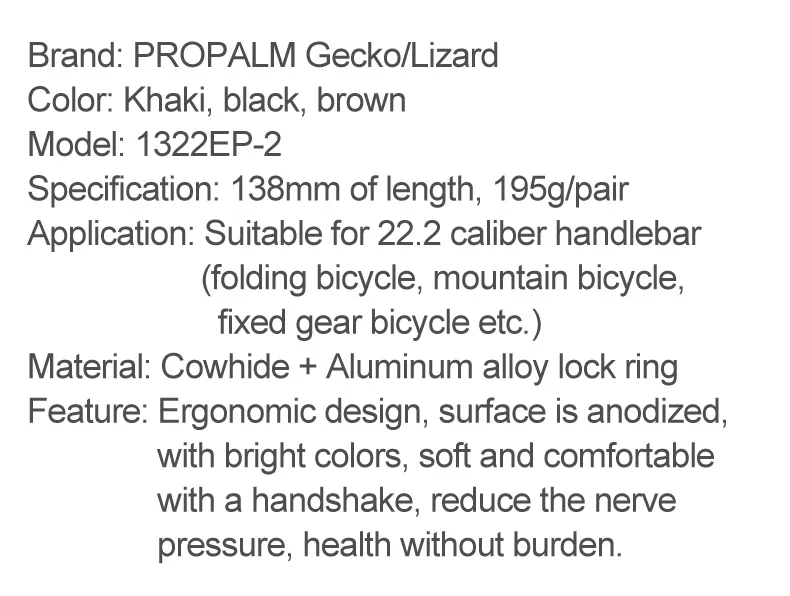 Propalm 1322EP-2 Gecko велосипедные коровьей ручки для горного велосипеда горный велосипед противоскользящие ручки бар Чехлы BMX Аксессуары