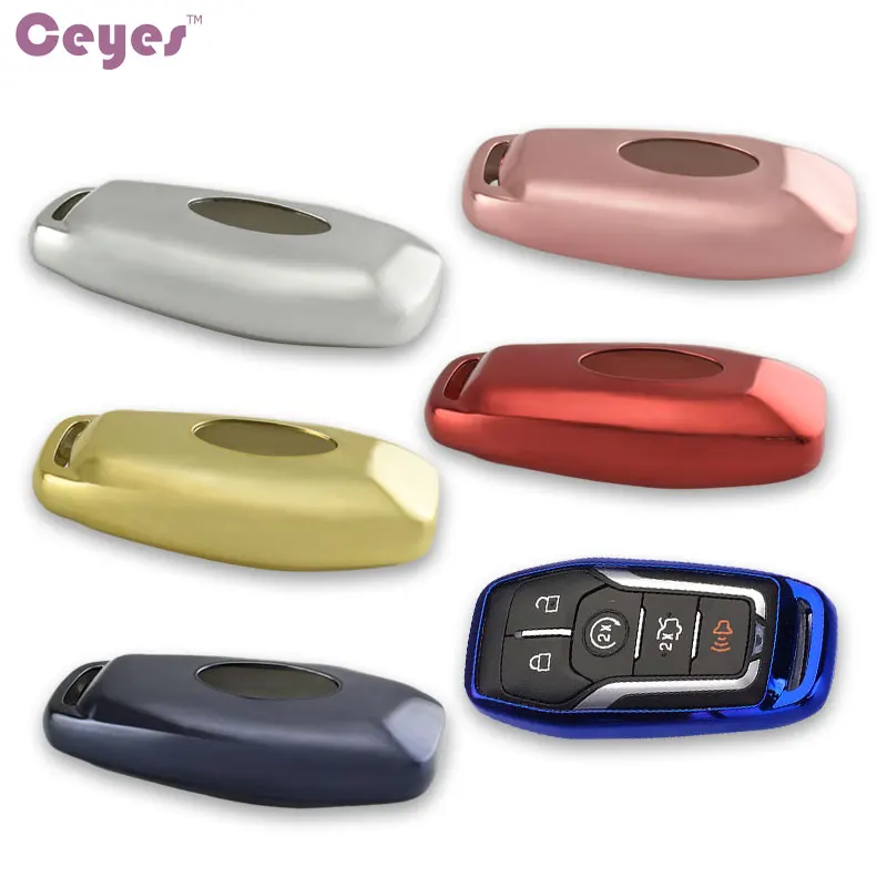 Чехол для ключей Ceyes ТПУ чехол Ford Fusion Mondeo Mustang speedcoin Edge Explorer MK 4 5 кнопок