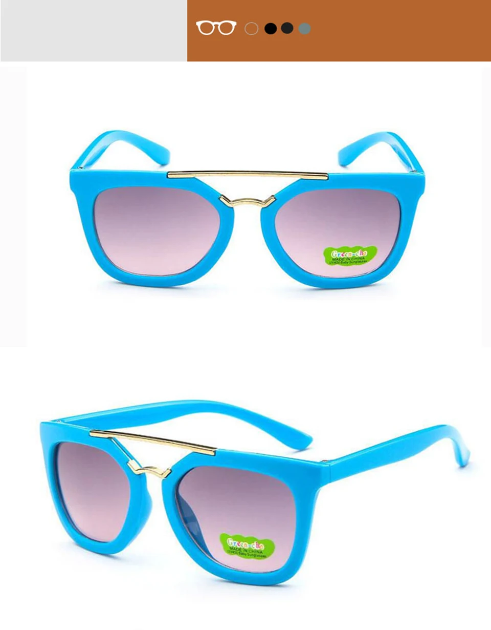 Children sunglasses 2018 new fashion square kids Sunglasses boy girl Square goggles Baby travel glasses 6 colors optional UV400 (6)