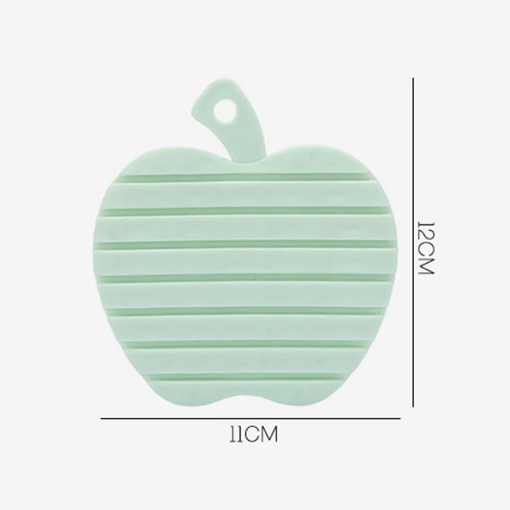 Limpieza multifunción Apple forma plástico lavado limpieza cepillo Mesktop Mat cocina accesorios limpio limpieza hogar