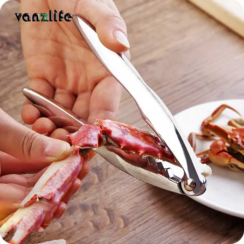 

vanzlife Stainless steel eat crab claw spoon home eat crabs peel pliers seafood crab fork