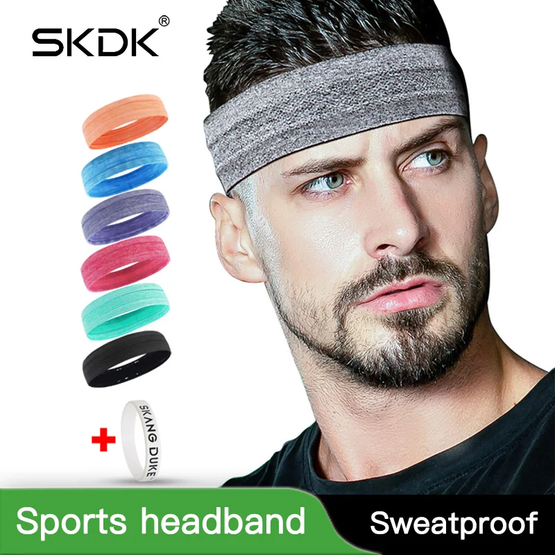 

SKDK Headband Sweatband Elastic Yoga Running Fitness Sweat band Headband Hair Bands Head Prevent Sweat Band Sports Equipment
