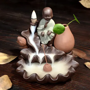 

KEYBOX Hot Sale Creative Zen Smoke Backflow Bullet Incense Burner Ceramic Home Craft Decoration
