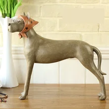 Юмористический деревенский стиль леди Хаунд в очках и шарф скульптура старинное украшение ремесло украшение аксессуары мебель