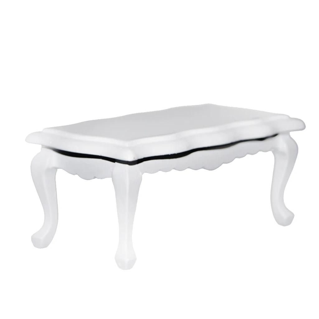 1/12 مقياس دمى منزل المنمنمات خشبية القهوة الشاي نهاية الجدول الأبيض الأثاث 1/12 مقياس دمى منزل المنمنمات خشبية القهوة الشاي نهاية الجدول الأبيض الأثاث