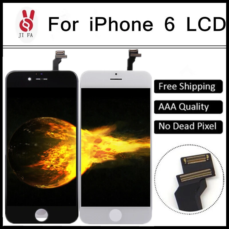 

Good Quality No Dead Spot 10 lcd/Lot 4.7" LCD for iPhone 6 LCD Display with touch Digitizer Free Fee Shipping in bulk