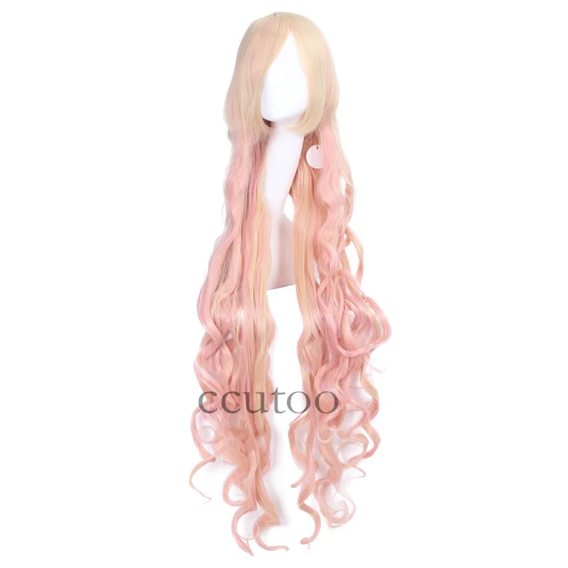 Ccutoo Macross F Sheryl Nome 120 см блонд розовый микс волнистые длинные высокотемпературные синтетические волосы косплей парики полная челка