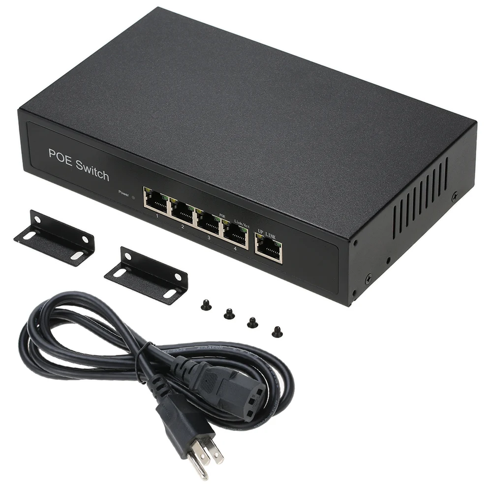 Евровилка 1 + 4 порта 10/100 Мбит/с встроенный источник питания|poe switch 10 port|poe portswitch poe