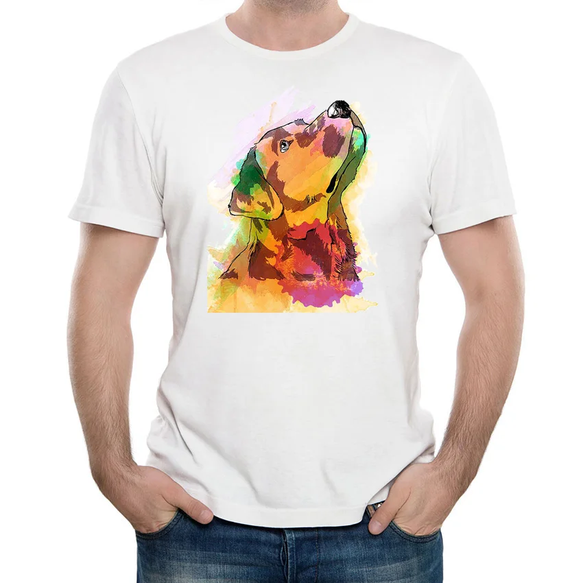 

Hipster Cool Labrador Retrieve Art T-Shirt Summer Fashion Men Short Sleeve Colorful Dog Printing Man Tops Cute Boy T-shirt