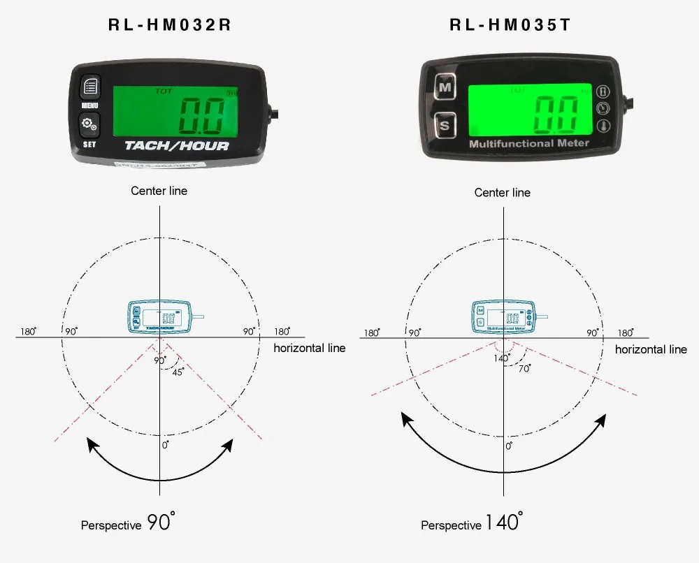 Цифровой lcd Тач-счетчик, термометр, темп-метр для газового двигателя мотоцикла, морской реактивный катер, багги, трактор, питбайк, парамотор