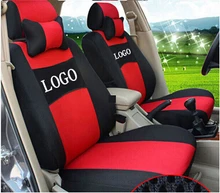 Free Shipping Dedicated Car Seat Cover With Logo Wraparound Complete 5 Seat for 5 seat car