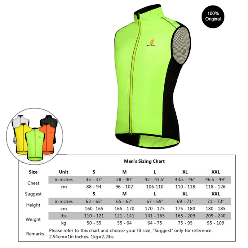 WOSAWE светоотражающий жилет для велоспорта, Мужская дышащая верхняя одежда без рукавов для спорта и велоспорта, ветрозащитная водонепроницаемая одежда