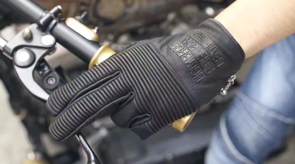 Кожаные Мотоциклетные Перчатки в стиле ретро для скутера кафе поплавка перчатки