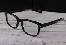 Glasses frame female male wide-brimmed glasses thick frame retro fashion business black box plate spring legs big face