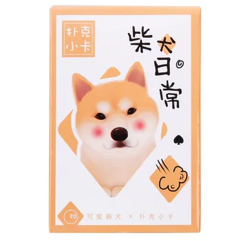 

54 Sheets/Set Shiba Daily Cat Sweetheart Poker Cards Comics Character Collection Playing Cards Christmas and New Year gifts