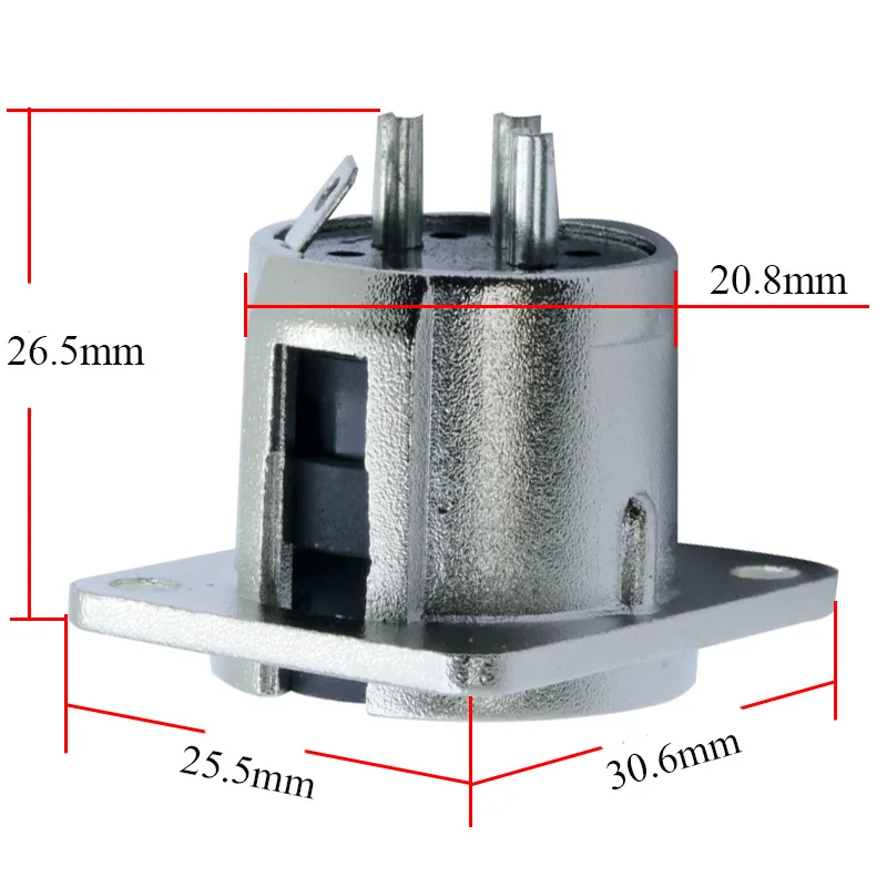 3pin XLR male panel mount connector