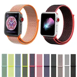 Joyozy нейлон спортивные петли ремешок для Apple watch ремень Series4 3 2 1 легкий мягкой дышащей ремешок для 38 мм 42 мм 40 мм 44 мм