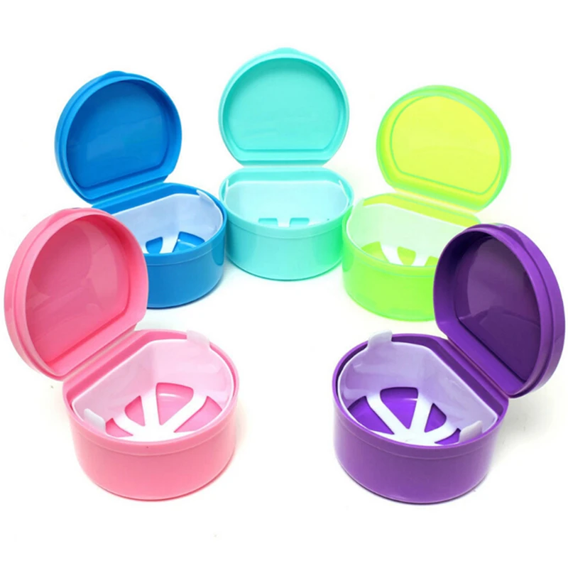 

Plastic Partial Denture Storage Box Teeth Care Case Optional Dental Tray Box Orthodontic Retainer Random Color