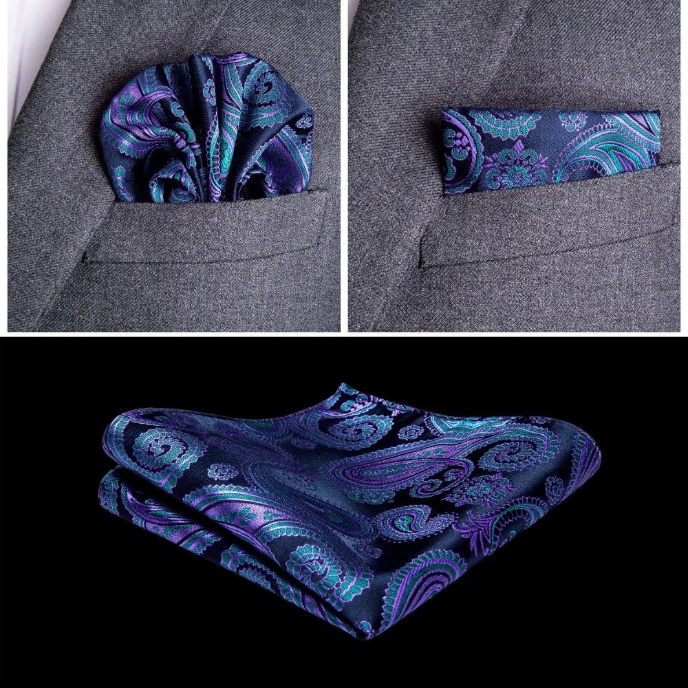 Purple Black Paisley Top Design Wedding Men 100%Silk Waistcoat Vest Ties Hanky Cufflinks Cravat Set for Suit Tuxedo MJTZ-104 Purple Black Paisley Top Design Wedding Men 100%Silk Waistcoat Vest Ties Hanky Cufflinks Cravat Set for Suit Tuxedo MJTZ-104