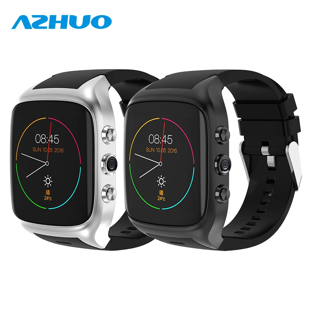 AZHUO X02S Смарт-часы 3g Android 5 1 WiFi gps Smartwatch MTK6580 512 МБ Оперативная память 8 ГБ Встроенная