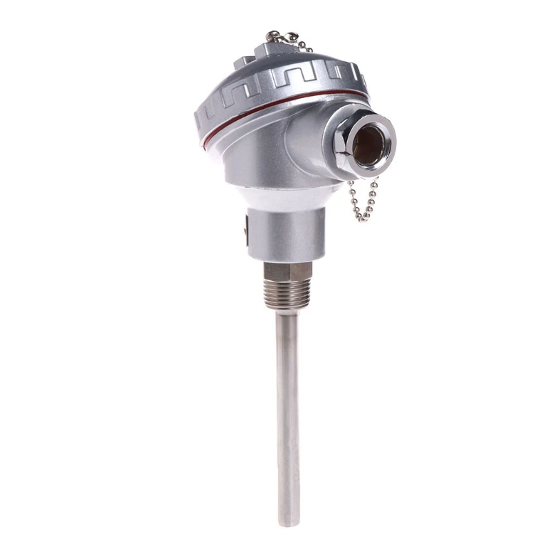 Sensor de temperatura RTD sonda de sensor de temperatura RTD PT100 Cabezal de terminal de termopar de rosca NPT de 1/2 simple y fácil de instalar 200mm/7.9in 