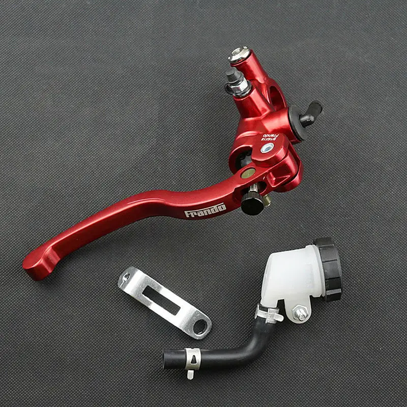 CNC Silver Red Orange aluminium universal motorcycle brake master cylinder e-bike motorbike brake clutch levers automatic power