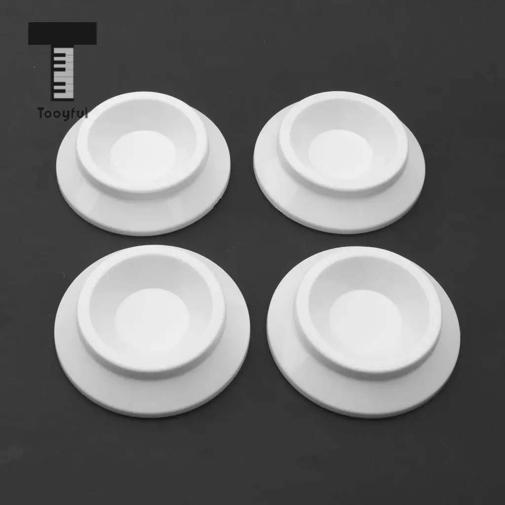 4pcs White Piano Caster Cups Piano Leg Pads for Upright Piano Parts Accessories