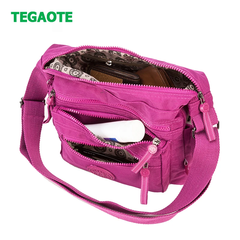 Koop TEGAOTE Nylon Vrouwen Messenger Bags Kleine Portemonnee Schoudertas Vrouwelijke Crossbody Tassen Designer Handtassen Summer Beach Bag Sac A Main