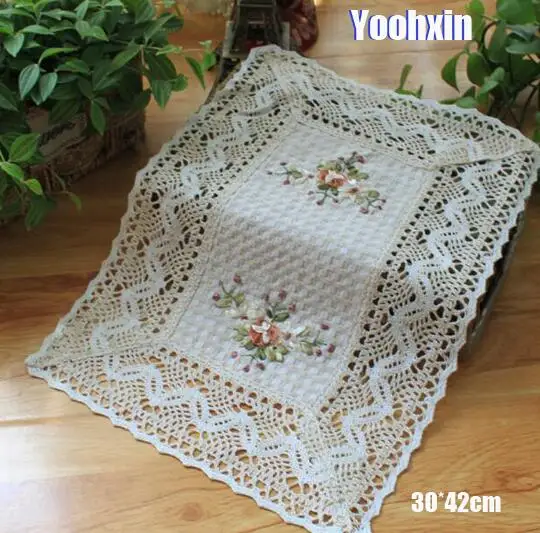 

HOT lace cotton table place mat pad Cloth embroidery pan placemat cup mug wedding tea coffee drink coaster dining doily kitchen