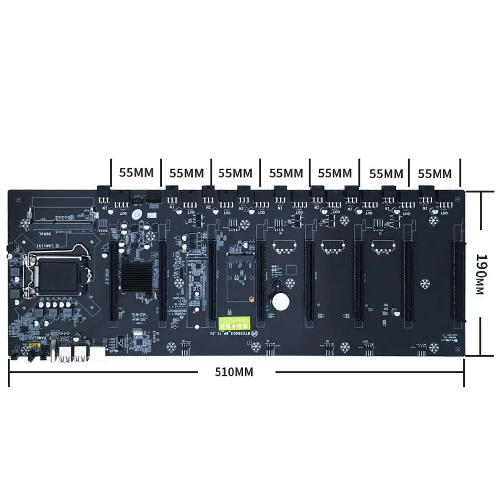 EastVita B250 системная плата материнская LGA 1151 DDR3 8 Графика карты SATA3.0 добыча