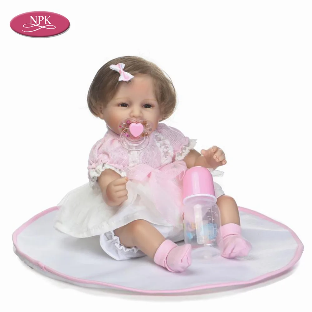

NPK 40CM Silicone Reborn Girl Baby Doll Juguetes Educational Toys Vinyl Realistic Newborn Babies Princess Reborn Toddler Girls