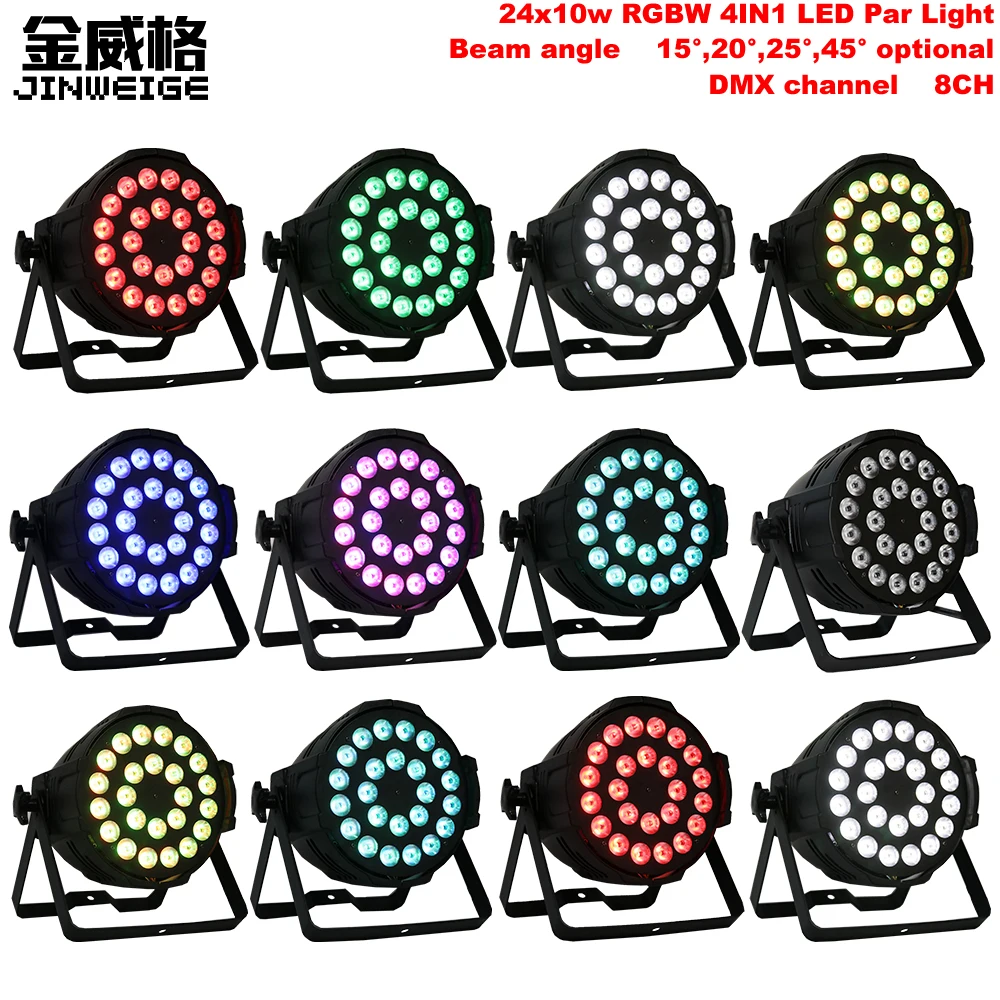 Бесплатная доставка 12 шт./лот 24x10 Вт RGBW 4в1 Led Par свет DMX DJ сценический для вечеринки