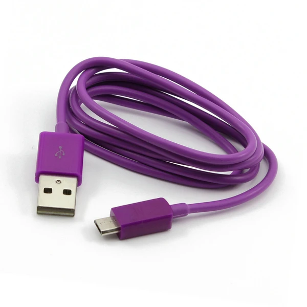 Purple color Micro USB Charger Cable for Samsung Galaxy S4 S3 for