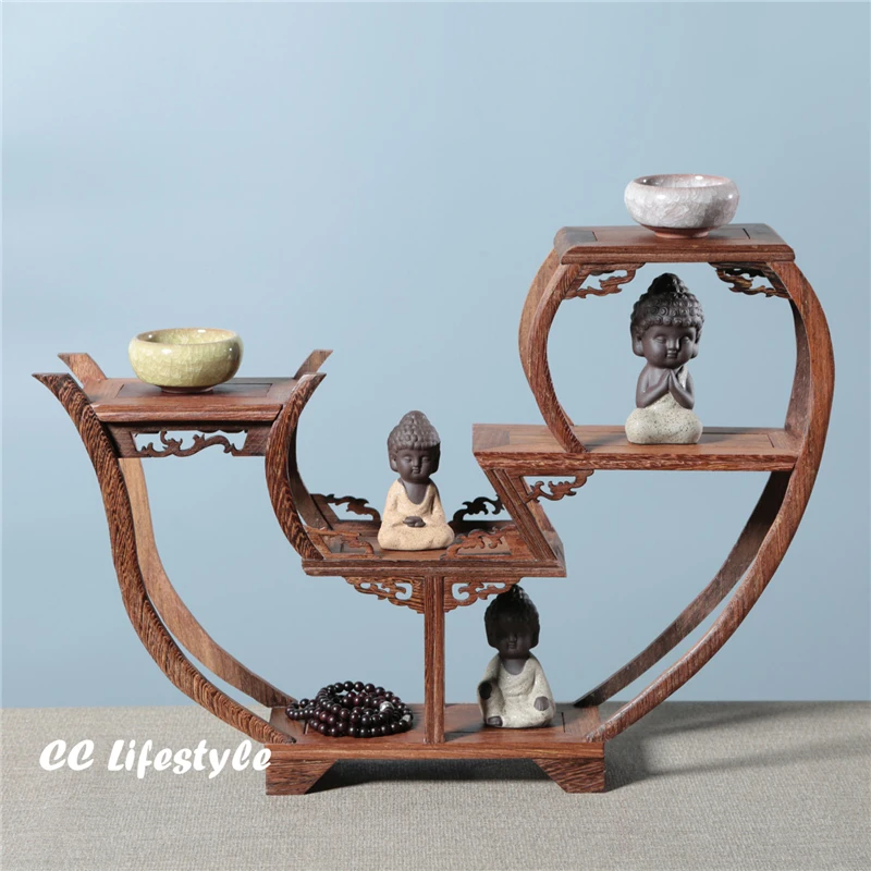 Exquisite wooden art craft teapot shelf exhibit Display Holder ... Exquisite wooden art craft teapot shelf exhibit Display Holder ...